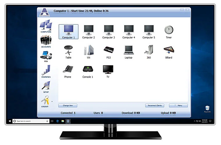 Antamedia Internet Cafe Lite - Server with 5 Clients - V10